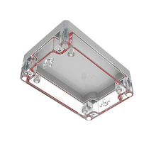 Top Cap Gray Bottom Clear Electronic Enclosures RB53P06G10C