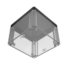 Top Cap Black Bottom Clear Electronic Enclosures RB55P06B28C