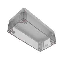 Top Cap Gray Bottom Clear Electronic Enclosures RB63P06G16C