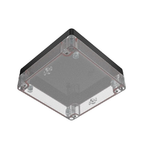 Top Cap Black Bottom Clear Electronic Enclosures RB55P06B10C