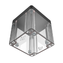 Top Cap Black Bottom Clear Electronic Enclosures RB33P06B28C
