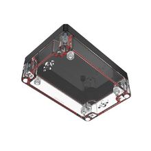 Top Cap Black Bottom Clear Electronic Enclosures RB53P06B10C