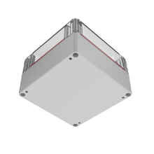 Top Cap Clear Bottom Gray Electronic Enclosures RB55P14C16G