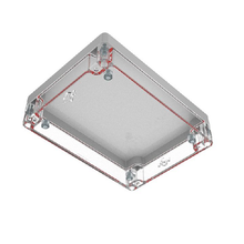Top Cap Gray Bottom Clear Electronic Enclosures RB65P06G10C