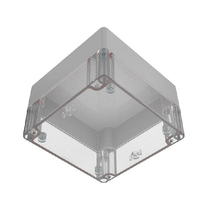 Top Cap Gray Bottom Clear Electronic Enclosures RB55P14G16C