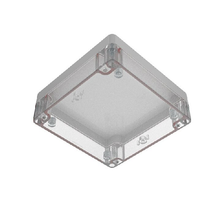 Top Cap Gray Bottom Clear Electronic Enclosures RB55P06G10C