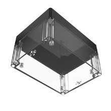Top Cap Black Bottom Clear Electronic Enclosures RB65P12B24C