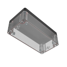 Top Cap Black Bottom Clear Electronic Enclosures RB63P06B16C
