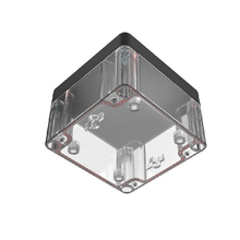 Top Cap Black Bottom Clear Electronic Enclosures RB33P06B16C