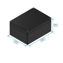 Top Cap Black Bottom Black Electronic Enclosures RB65P06B24B