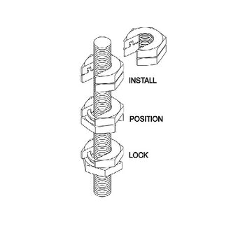 Lock Nut Slip-On Zinc 03003-001