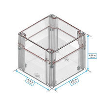 Top Cap Clear Bottom Clear Electronic Enclosures RB55P14C28C