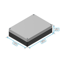 Top Cap Gray Bottom Black Electronic Enclosures RB65P06G10B