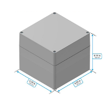 Top Cap Gray Bottom Gray Electronic Enclosures RB55P14G28G