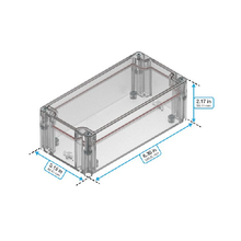 Top Cap Clear Bottom Clear Electronic Enclosures RB63P06C16C
