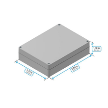 Top Cap Gray Bottom Gray Electronic Enclosures RB65P06G10G
