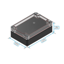 Top Cap Clear Bottom Black Electronic Enclosures RB53P06C10B