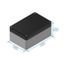 Top Cap Black Bottom Gray Electronic Enclosures RB53P06B16G