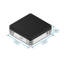 Top Cap Black Bottom Clear Electronic Enclosures RB55P06B10C