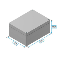 Top Cap Gray Bottom Gray Electronic Enclosures RB65P06G24G
