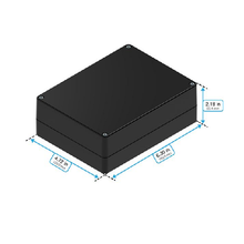 Top Cap Black Bottom Black Electronic Enclosures RB65P12B10B