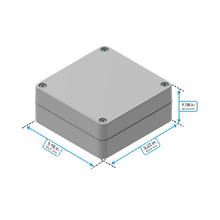 Top Cap Gray Bottom Gray Electronic Enclosures RB33P06G08G