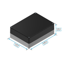 Top Cap Black Bottom Gray Electronic Enclosures RB65P12B10G