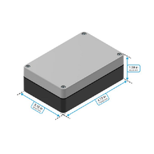 Top Cap Gray Bottom Black Electronic Enclosures RB53P06G10B