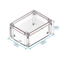 Top Cap Clear Bottom Clear Electronic Enclosures RB65P06C24C