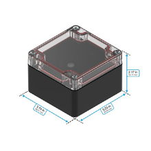 Top Cap Clear Bottom Black Electronic Enclosures RB33P06C16B