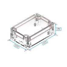 Top Cap Clear Bottom Clear Electronic Enclosures RB53P06C10C