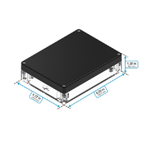 Top Cap Black Bottom Clear Electronic Enclosures RB65P06B10C