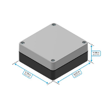 Top Cap Gray Bottom Black Electronic Enclosures RB33P06G08B
