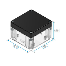 Top Cap Black Bottom Clear Electronic Enclosures RB33P06B16C