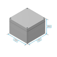 Top Cap Gray Bottom Gray Electronic Enclosures RB55P06G28G