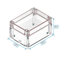 Top Cap Clear Bottom Clear Electronic Enclosures RB65P12C24C