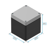 Top Cap Gray Bottom Black Electronic Enclosures RB33P06G28B