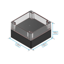 Top Cap Clear Bottom Black Electronic Enclosures RB55P14C16B
