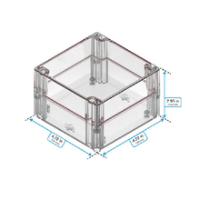 Top Cap Clear Bottom Clear Electronic Enclosures RB55P14C16C