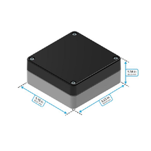 Top Cap Black Bottom Gray Electronic Enclosures RB33P06B08G