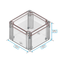 Top Cap Clear Bottom Clear Electronic Enclosures RB55P06C28C