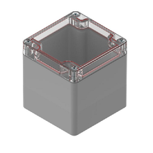 Top Cap Clear Bottom Gray Electronic Enclosures RB33P06C28G