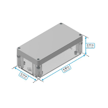 Top Cap Gray Bottom Clear Electronic Enclosures RB63P06G16C