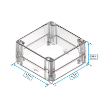 Top Cap Clear Bottom Clear Electronic Enclosures RB55P14C10C