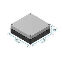 Top Cap Gray Bottom Black Electronic Enclosures RB55P06G10B