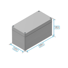 Top Cap Gray Bottom Gray Electronic Enclosures RB63P06G28G