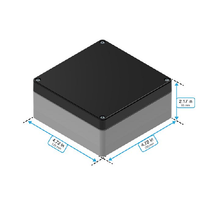 Top Cap Black Bottom Gray Electronic Enclosures RB55P06B16G