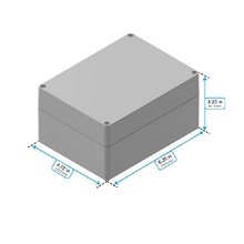 Top Cap Gray Bottom Gray Electronic Enclosures RB65P12G20G
