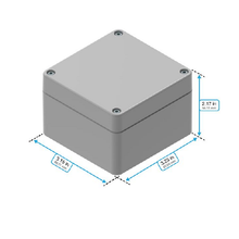 Top Cap Gray Bottom Gray Electronic Enclosures RB33P06G16G