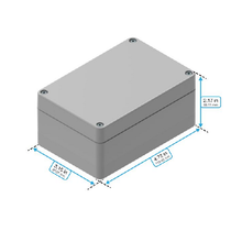 Top Cap Gray Bottom Gray Electronic Enclosures RB53P06G16G
